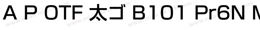 A P OTF 太ゴ B101 Pr6N M字体转换